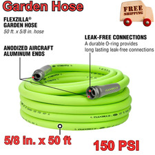 Garden Hose 5/8 In. X 50 Ft, Heavy Duty, Lightweight, Drinking Water Safe, Zilla
