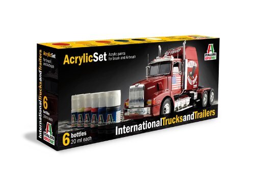 International Trucks and Trailers (6 pz x 20 ml) ITA435AP - italeri modellismo