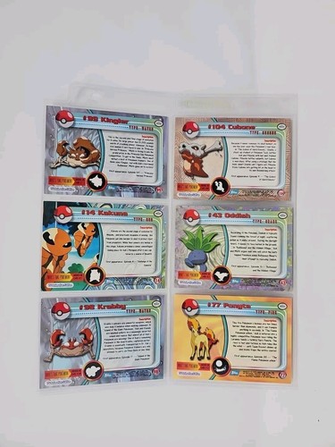 Pokemon 1999 Topps TV Animation Edition - 6 pcs Lot - Trading Cards - Picture 2 of 2