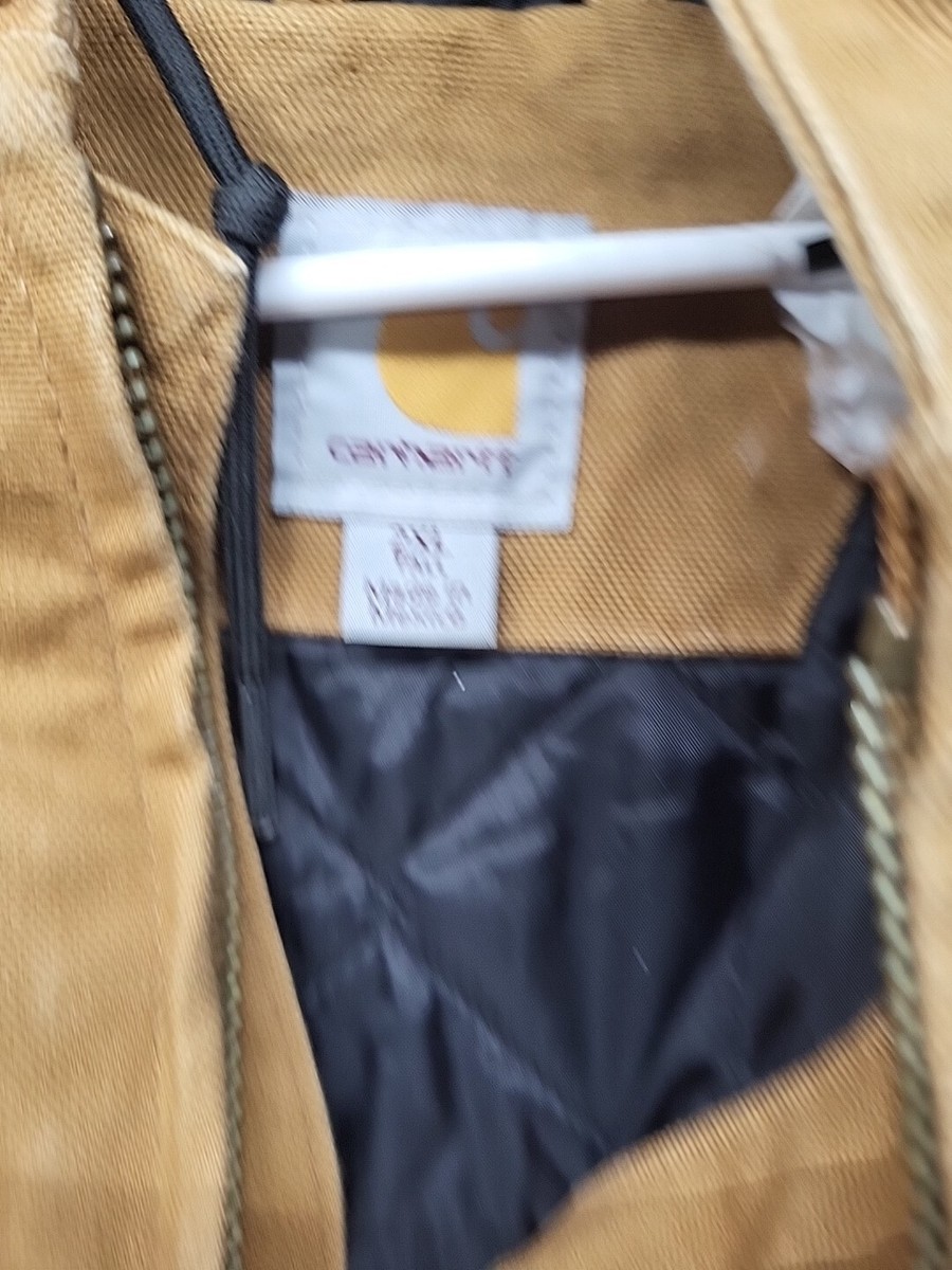 Carhartt Jacket Mens 2 XL Tall Loose Fit Beige Canvas Carhartt Jacket Mens 2 XL Tall Loose Fit Beige Canvas