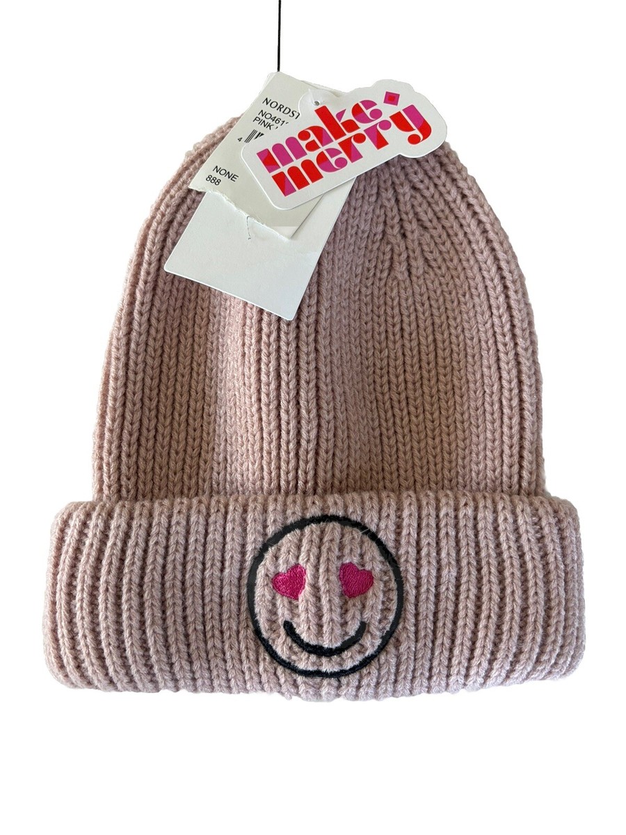 NORDSTROM Knit Beanie, Smiley Face (set of 4) ? Rib-Knit Beanie with Motif - Light purple/SmileyWorld  main image 4