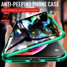 Magnetic Glass Screen Anti Spy Case For Samsung Galaxy S25 S24 Ultra S23 S22 S21
