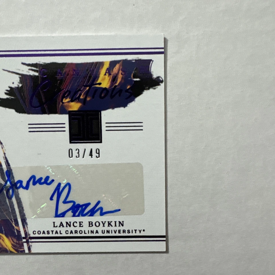 Lance Boykin 2023 Chronicles Impeccable Draft Picks #03/49 - Image 4 of 4