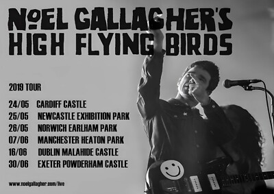 Noel Gallagher High Flying Birds UK Tour 2019 A3 A4 Print Poster