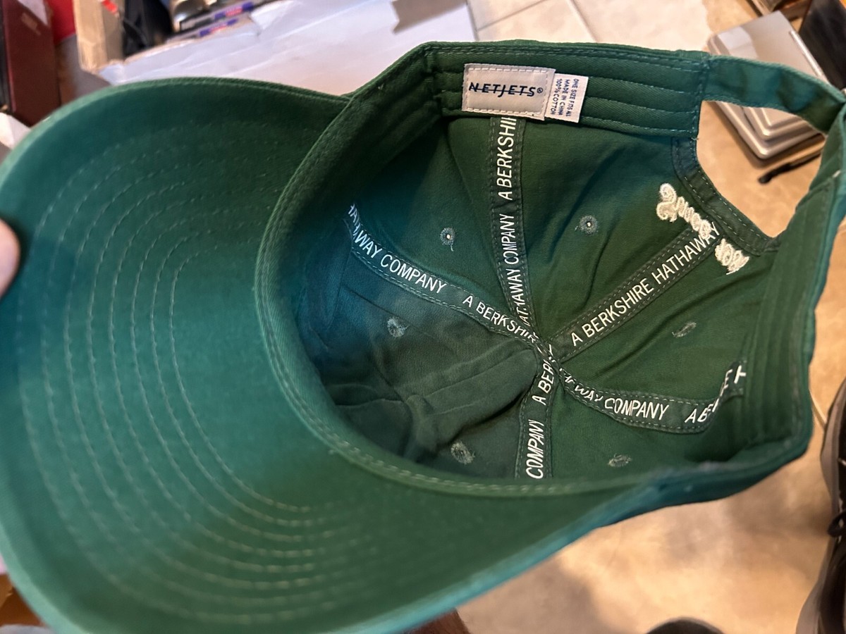 NetJets QS Since 1986 Golf Hat Cap Green w/ White Logo Adjustable