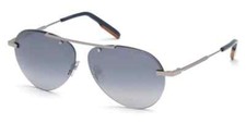 Authentic ERMENEGILDO ZEGNA EZ0117 14X Ruthenium Blue Mirror Lens Sunglasses