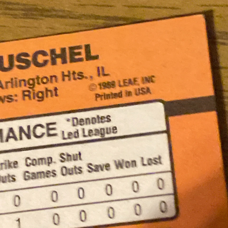 !! 1990 Donruss Rick Reuschel All-Star Card #663 ERROR - Image 3 of 3