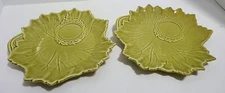 Woodfield Golden Fawn Set Of 2 Snack Plates By Steubenville Cabbage Leaf