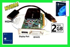 Windows 11 Video GAME Card   HDMI DVI Display-Port   2GB   SFF   PCI-E x16 2.0 K620