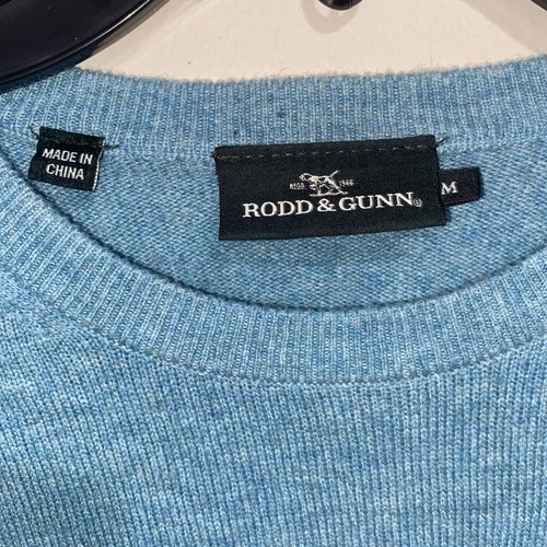 Maglione RODD & GUNN Queens town Optim lana cashmere lana merino laguna blu med - Foto 4 di 7