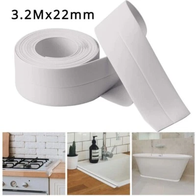 Bath Kitchen Caulk Tape Sealant Strip PVC Self Adhesive Toilet Wall Sealing Tape