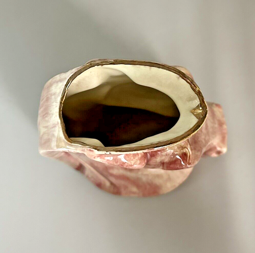 MCM Pferde Vase Mid Century Modern Rose Rosa Kunstkeramik Keramik Dekor Blumen - Bild 8 von 11
