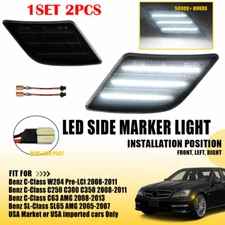 2-20 LED Side Marker Lights Front White Fits Benz C-Class W204 Pre-LCI 2008-2011