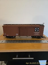 G SCALE WOOD BOX CAR- SANTA FE -ATSF #47700 ARISTO CRAFT # ART-86010