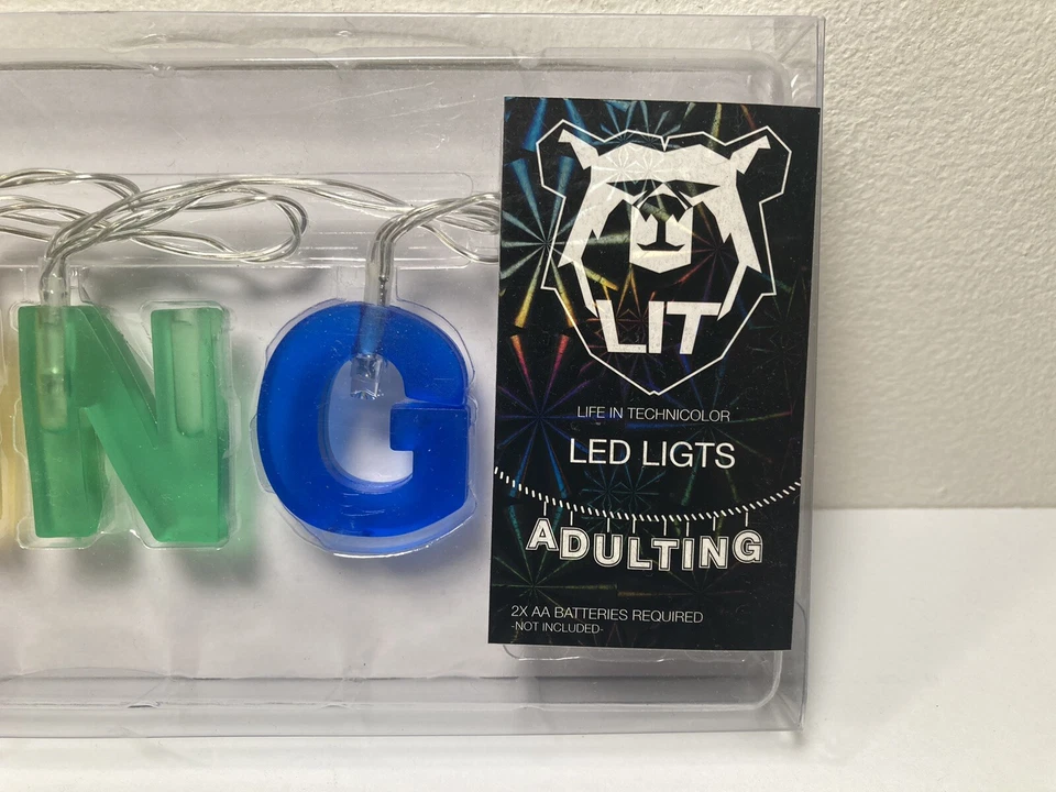 LIT - Life In Technicolor "Adulting" LED Multi-Color String Lights New - Image 4 of 4