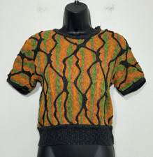 VTG COOGI Australia Sweater Art to Wear Hippie Grunge Medium Flawed 