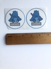 Vintage Carter s Children s Clothing Store Blue Dinosaur Round Stickers