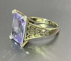 VINTAGE STERLING SILVER DESIGNER UTC ULTIMATE TRADING VERMEIL AMETHYST SZ 7 925
