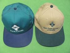 Lot of 2 Farm Credit Services Adjustable Hat/Cap