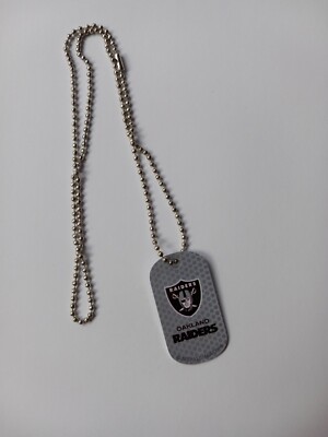 Oakland Raiders Anhänger mit Kette / Dog Tag, NFL American Football, Neu