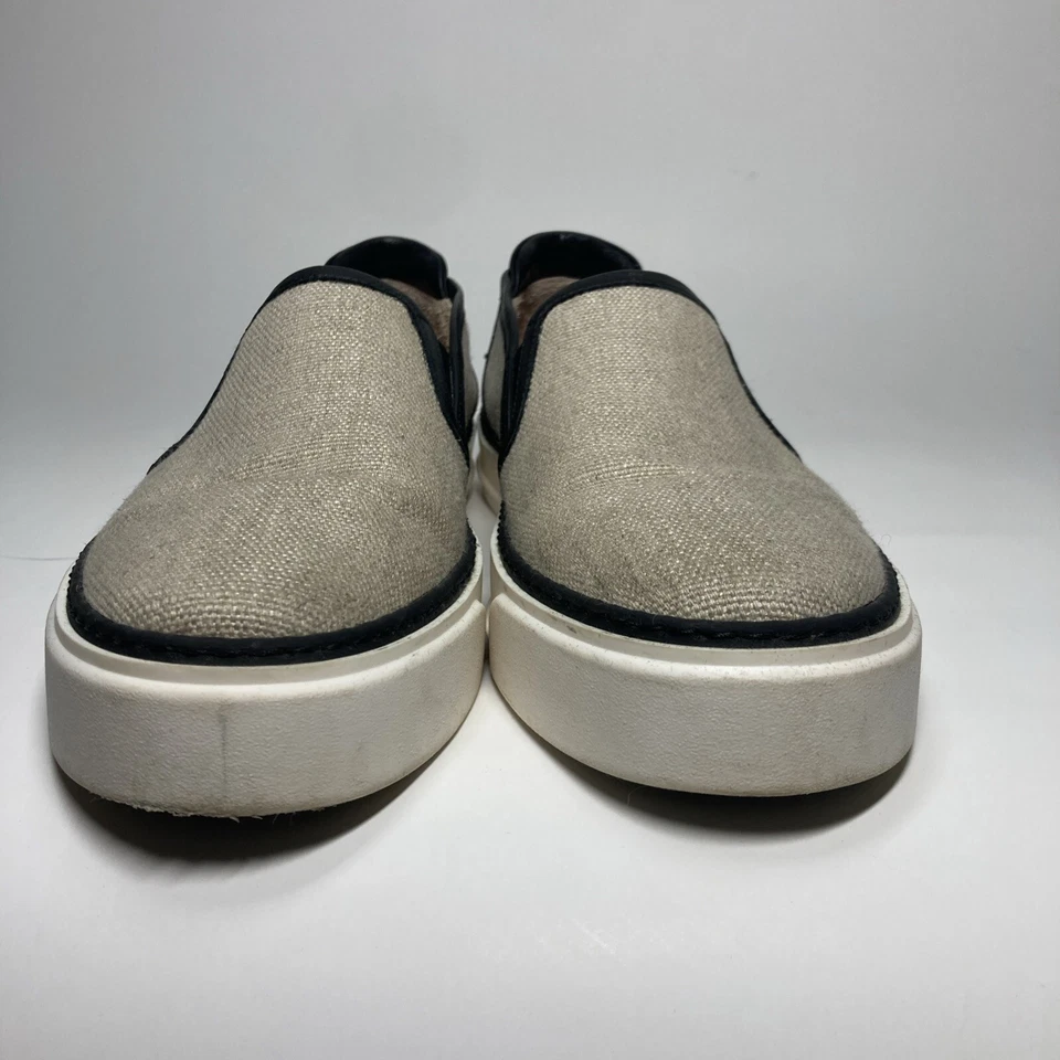 M GEMI The Gina Womens 40 9 Leather Canvas Sneakers Loafers Slip on Italy - Image 3 of 4