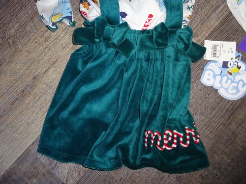 NWT Toddler Bluey Christmas 2pc Long Sleeve Top and Skirt dress 3T - Picture 2 of 9
