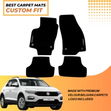 Car Floor Mats Carpet For VW T-Roc 2017-2020 Waterproof Velour Rugs Auto Liners