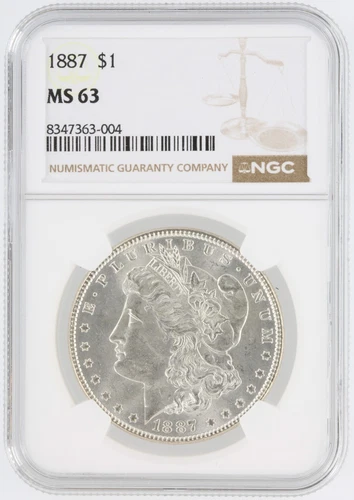 1887 Morgan Silver Dollar NGC MS63 S$1 Philadelphia Minted No Reserve