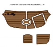 Sea Ray 200/220 Select Swim Platform Pad Boat EVA Foam Faux Teak Deck Floor Mat