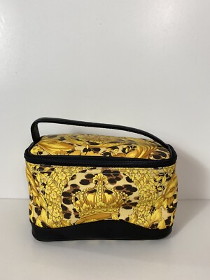 Vtg GIANNI VERSACE YELLOW CROWN BAROQUE PVC VANITY BAG | eBay