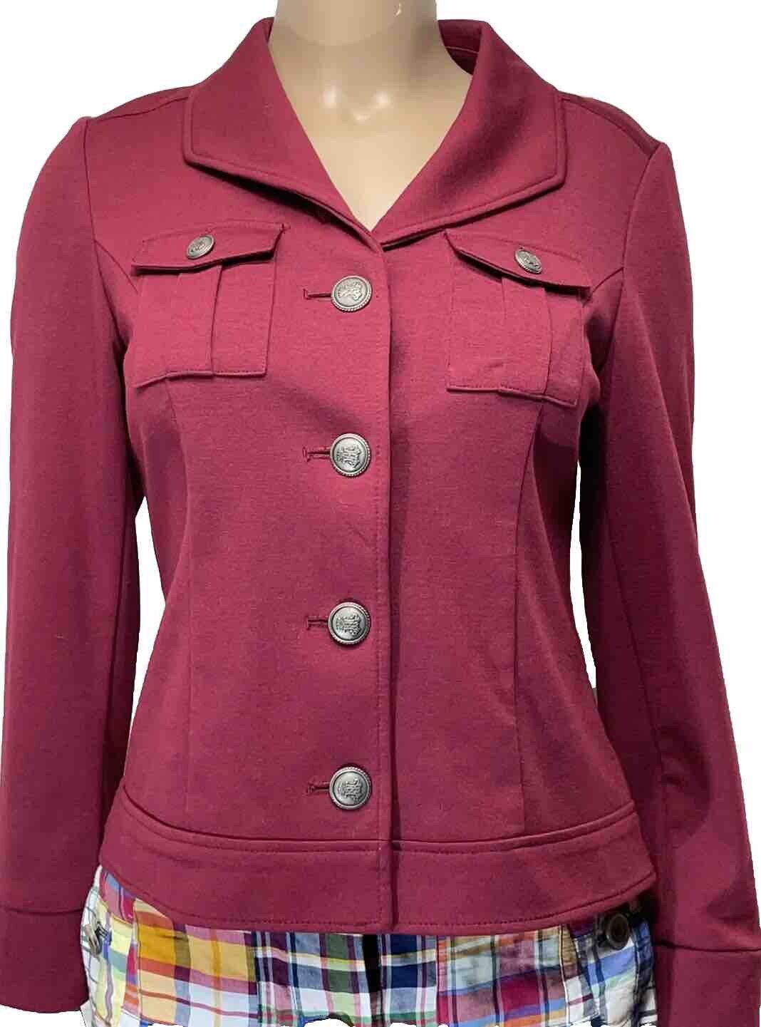 RELATIVITY Maroon BUTTON DRESS JACKET BLAZER SIZE… - image 1