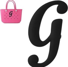 Black Letter Initial 'G'  Bogg Bag charm tote bag charm New 4 in length