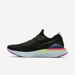 Nike Feminino Epic reagimos Flyknit 2 Tênis de corrida tamanho 11 Preto Safira BQ8927 003 | eBay