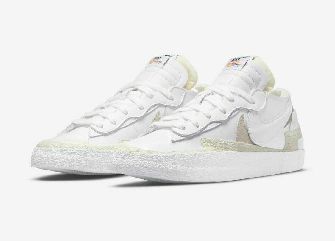SACAI X NIKE Nike x Sacai Blazer Basso Bianco Vela Lucido Uomo 13 (DM6443 100) Estate Off