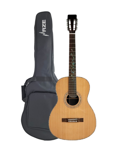 Haze Acoustic Guitar Parlor Body LotusCREQ - Picture 2 of 19