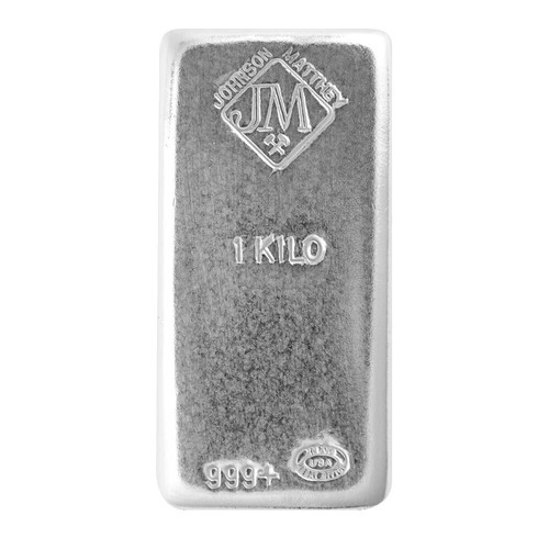 1 oz .9995 Fine Platinum Bar - Johnson Matthey - Vintage Bar