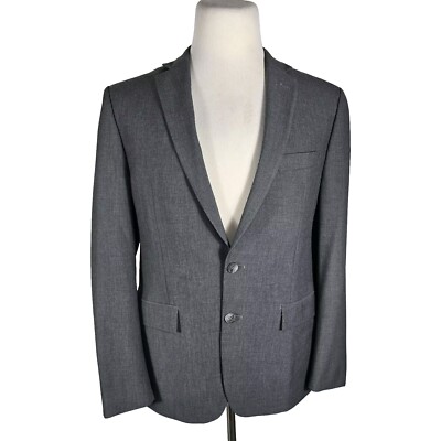 ryan seacrest Mens 40R Gray Color Poly Viscos Elastine Sport Coat S5