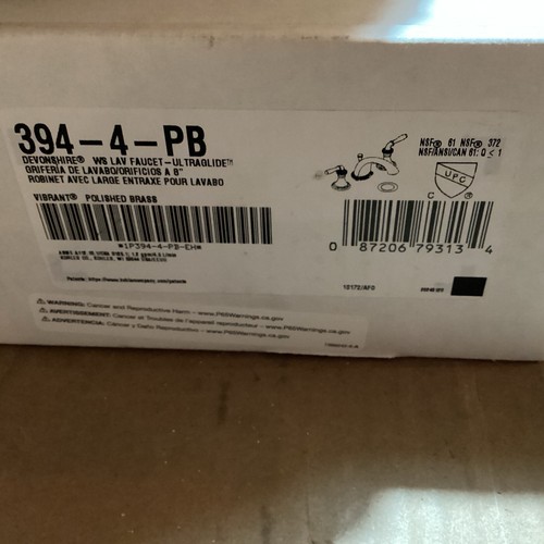 Kohler K3944PB Devonshire Widespread Bathroom Faucet, Polished Brass