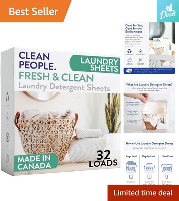 Laundry Detergent Sheets - Plant-Based, Hypoallergenic Soap - Stain Fighting