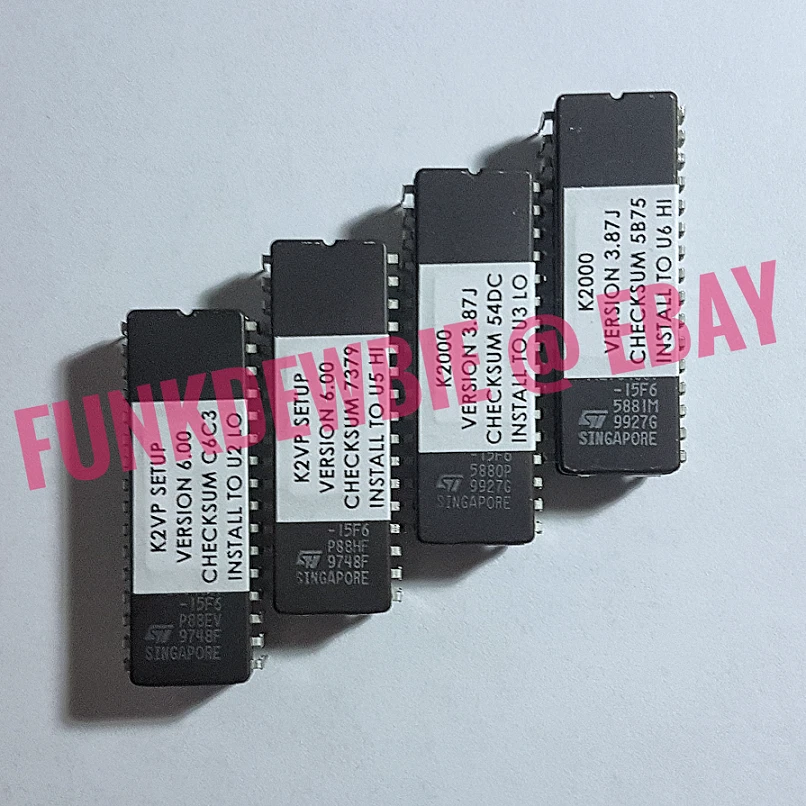 Kurzweil K2000 OS 3.87J Firmware Upgrade with K2VP 6.00 SETUP EPROM chip SET
