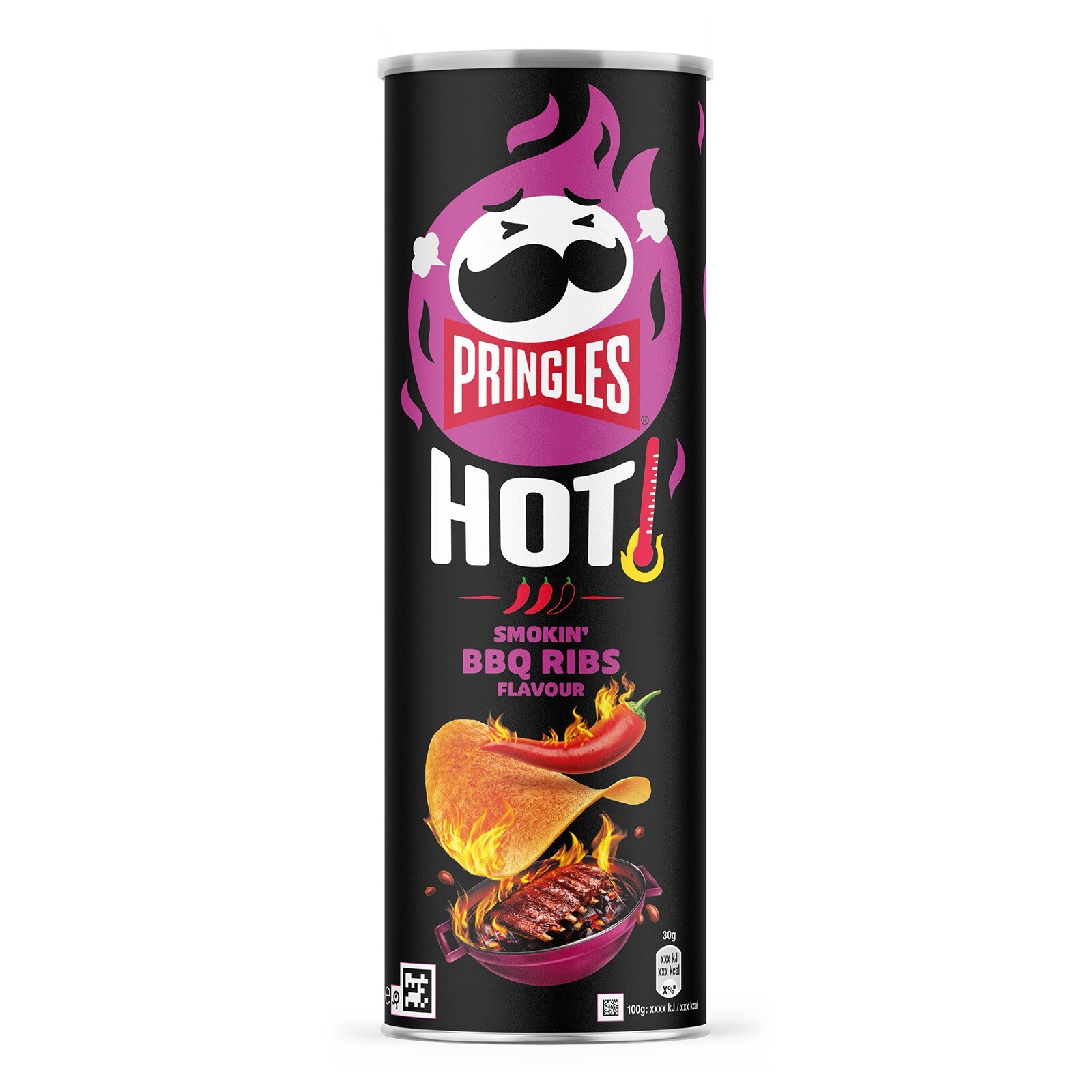 Pringles Patatine HOT Smokin' BBQ Ribs Flavour Tubo da 160 grammi