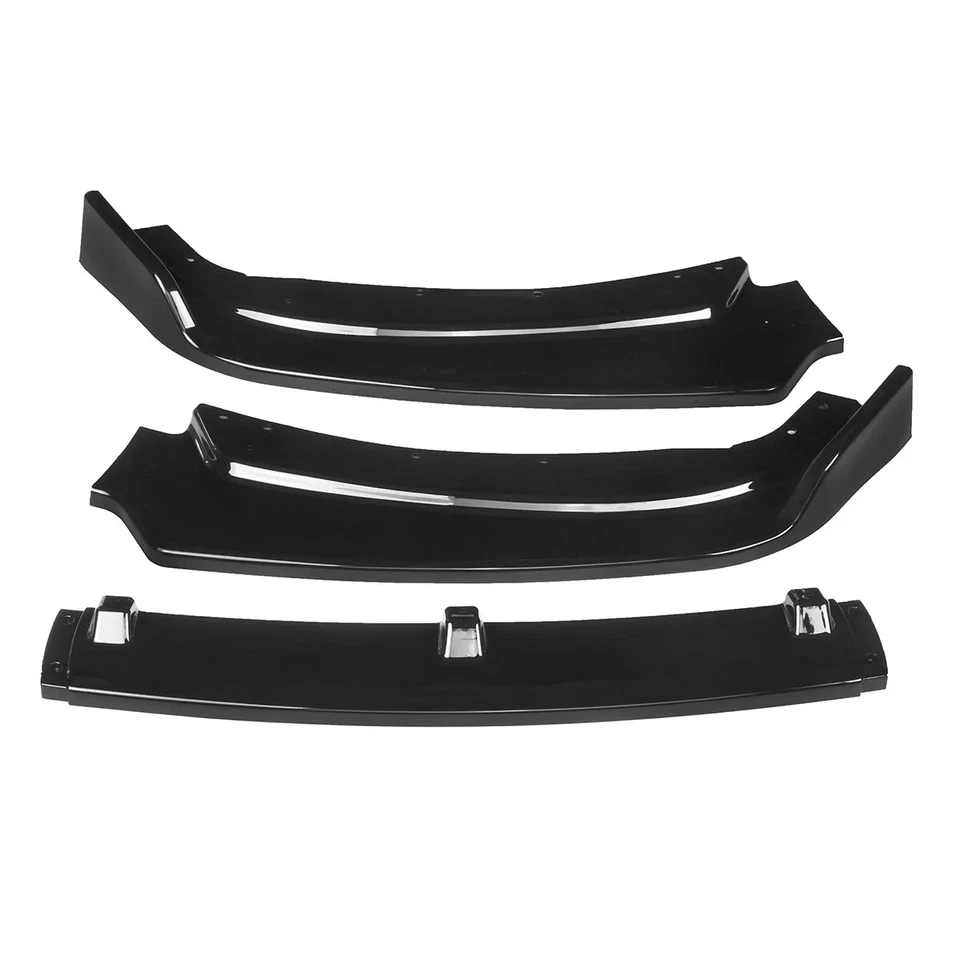 For BMW F30 320i 328i Base 2012-2015 Gloss Black Front Bumper Splitter Spoiler - Image 2 of 4