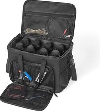 8 Slots Wireless Microphone Case with Foam, 1680D Heavy Duty Oxford 8