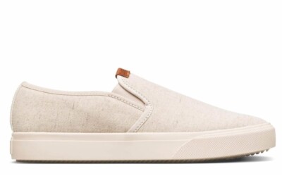 Clae Porter Los Angeles Vegan Slip On Eggnog Organic Cotton Shoes Sz.4