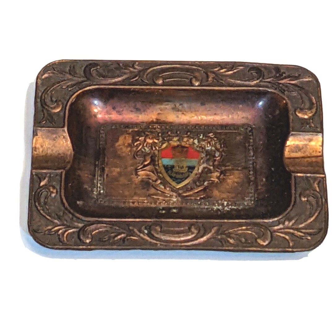 how much are cigarettes in the bahamas Bahamas Vintage Ashtray copper tone souvenir for cigarettes cigars smoking