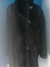 Vintage Fuchs & Schmitt Reversible Fux Fur Coat Size 14 Ladies