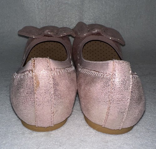 Emma Ballet Flat Girl's Pink Shimmery Dress Shoes Size 3 M Nordstrom Rack - Picture 5 of 6