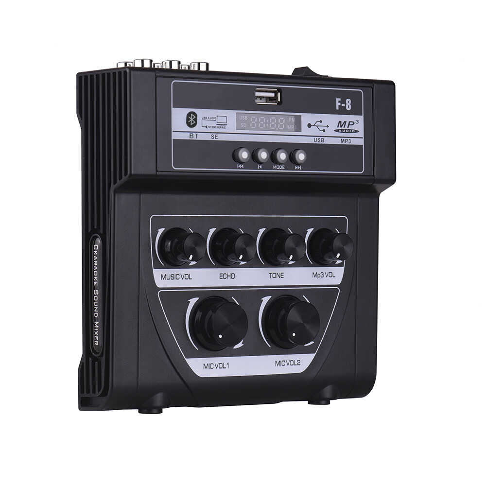 Home/Outdoor Karaoke Mixer Microphone Stereo Audio Echo Sound Console USB  Play