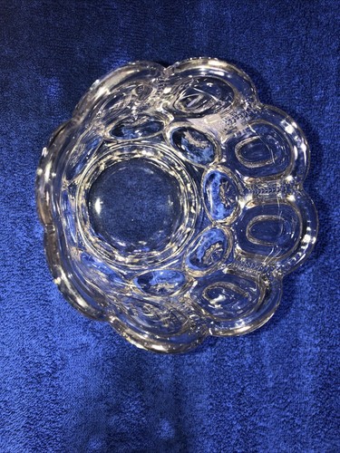Crema EAPG Luna y Estrella y Cubierta de Azúcar o Compota Años 1880 Antiguo Vidrio Transparente - Imagen 4 de 11
