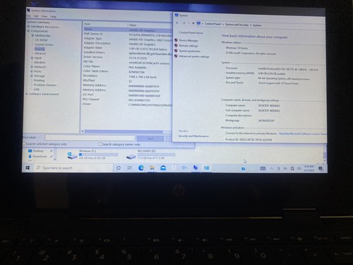 HP X360 11-ab 11.6" Intel Pentium N3710 4G RAM 500 SSD HDD Touch LED Win 10 Pro - Picture 4 of 12